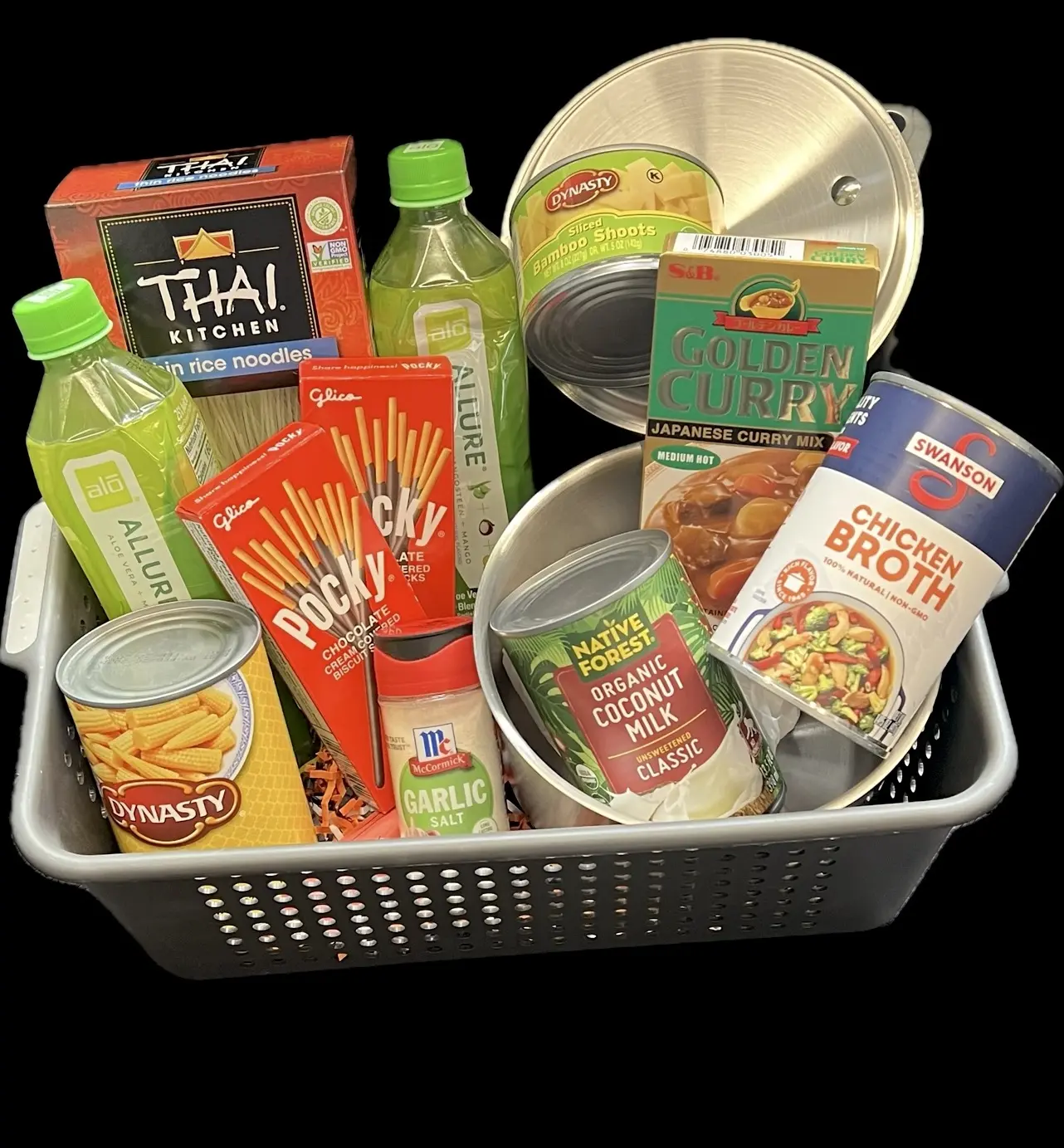 curry ingredients in basket